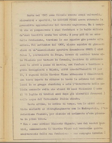 Il plebiscito di Fiume XXX ottobre 1918